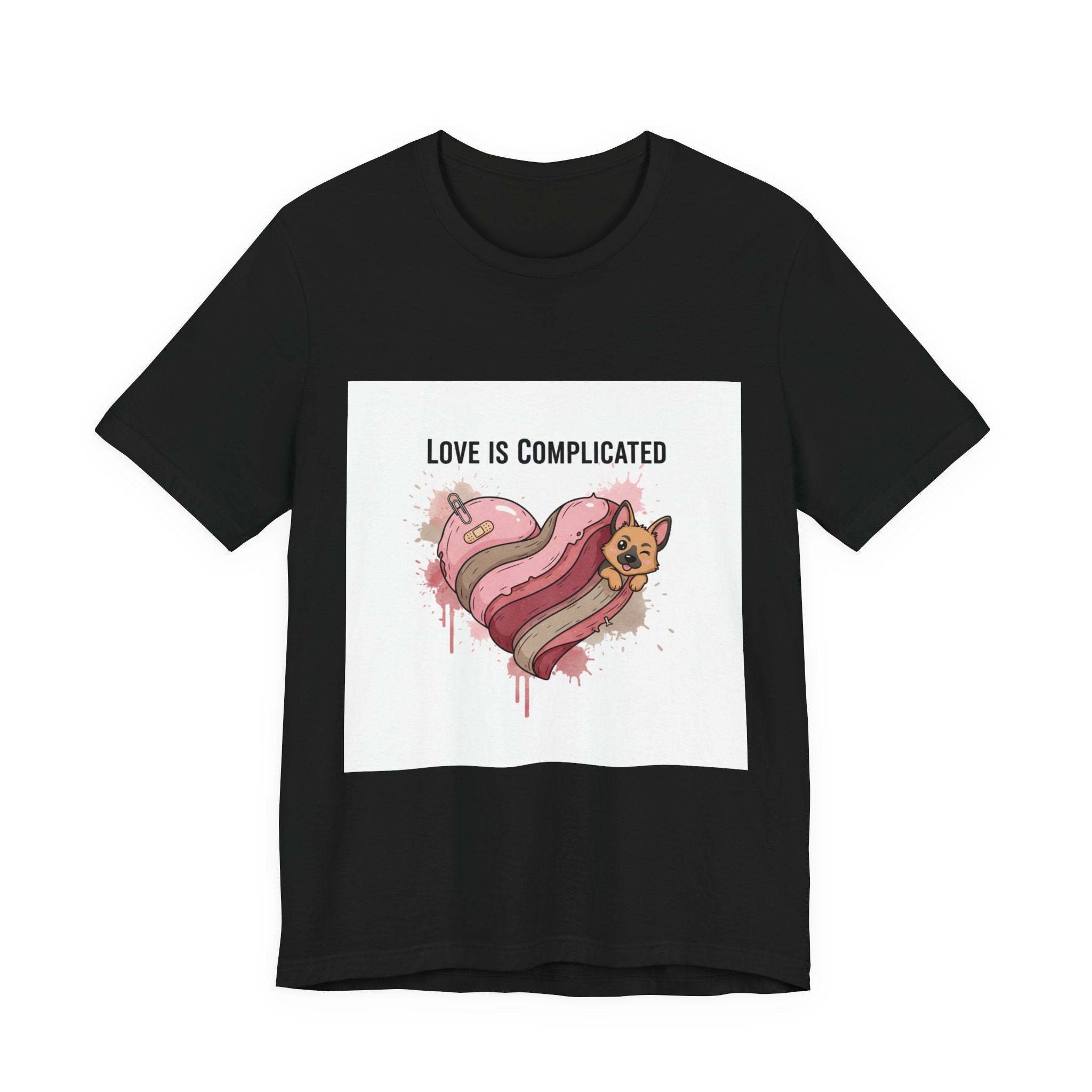 Love Is Complicated Tee | edgy heart tee, anti love graphic