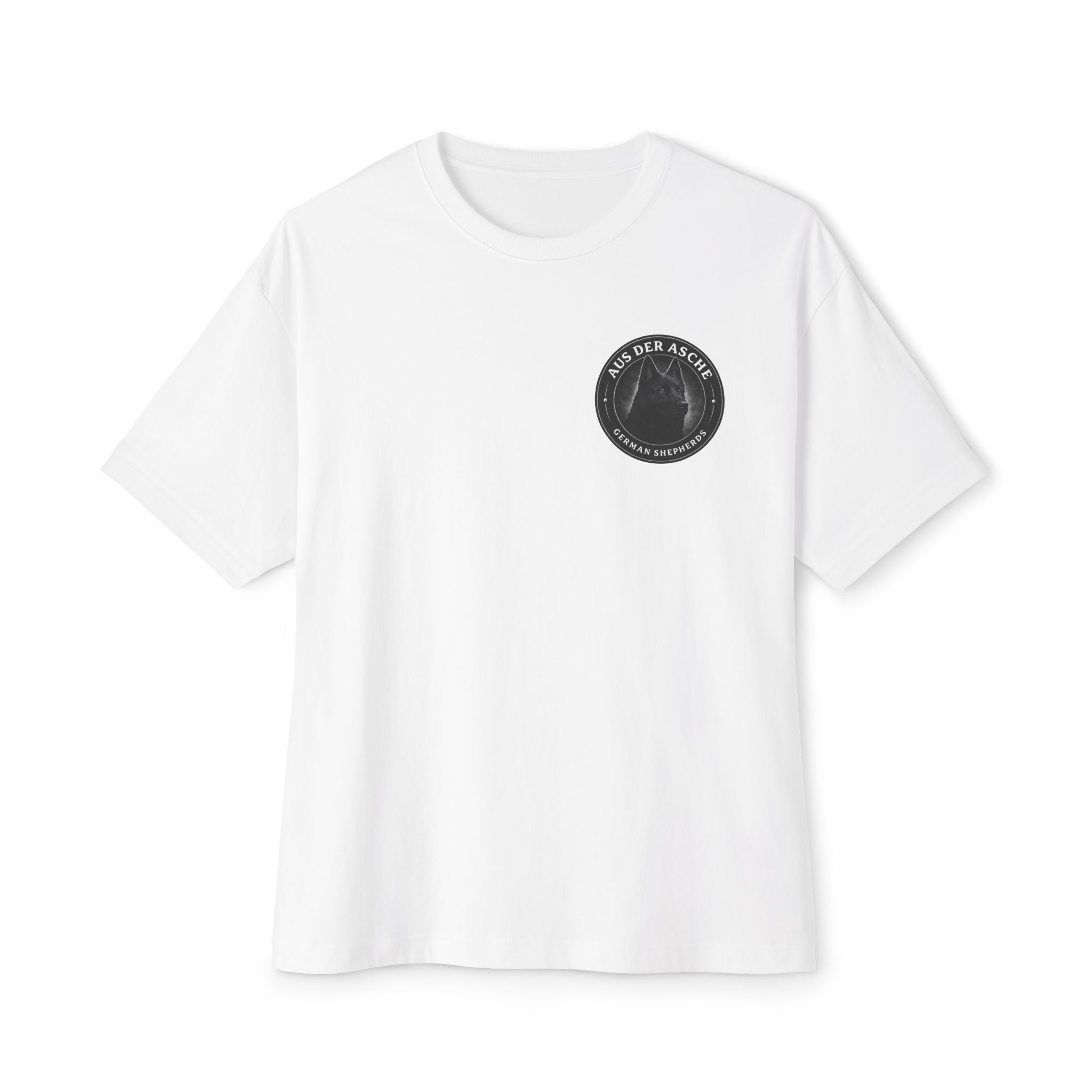 Minimalist Moon Phase Tee — Aus Der Asche German Shepherds Black Logo