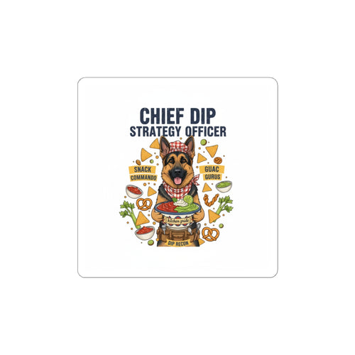 Chief Dip Strategy Officer Sticker | Game Day Blueprint, Snack Strategist